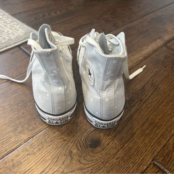 RARE Converse ALL STAR  High-Top Sneakers in Light Gray white Polka dots - Picture 4 of 11
